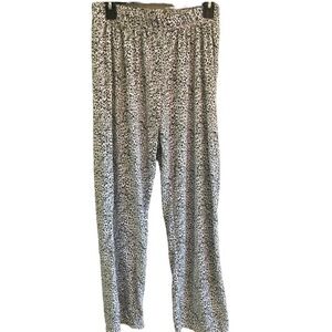 Mayfair- black and White leopard print pajama pj lounge Pants. Size- M